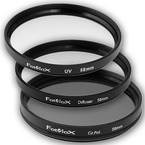 Juego De Filtro Uv 58mm Polarizador Circular Difusor Su...