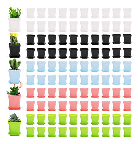 Set Maceteros Cactus Suculentas 7x5x8(cm)// 100unidades