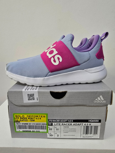 Zapatillas Adidas Lite Racer Adapt 4.0 Excelentes Niña T32 (Usado)