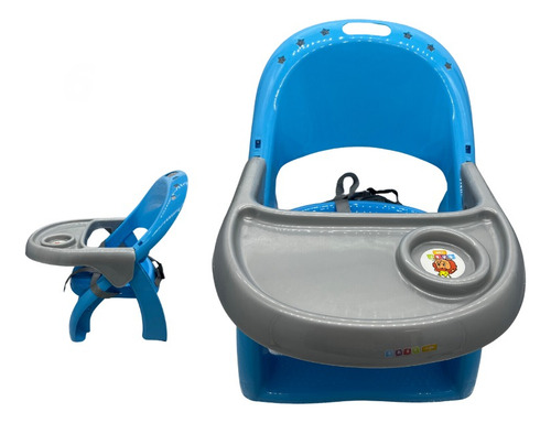 Silla Periquera De Bebe Para Comer Promeyco Plegable Sillita Color Azul
