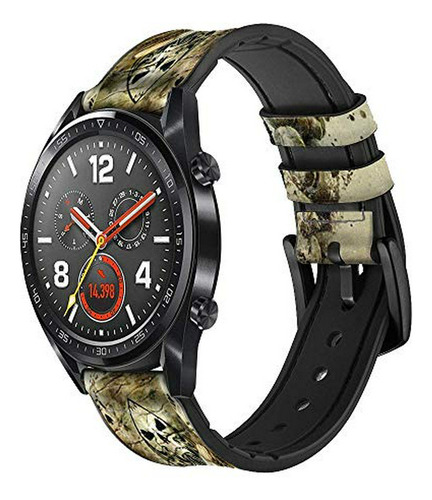 Correa De Smartwatch, Rel Ca0066 Skull Card Poker Leather S