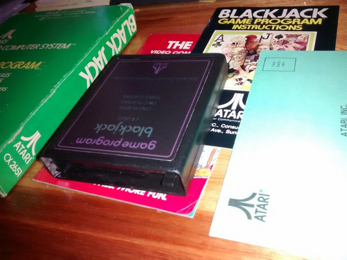 Imagen 3 de 3 de Cartucho Juego Game Program Atari 2600 Cx2651 Black Jack