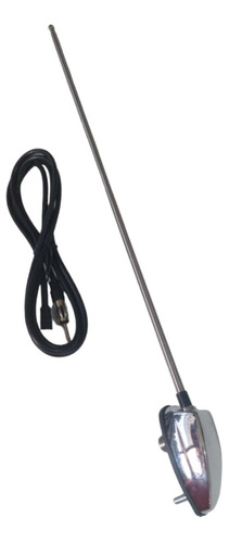 Antena Costado Vocho Cromada 45cm Altura