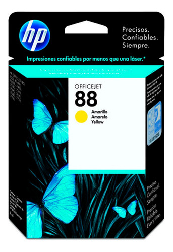 Cartucho De Tinta Hp 88 Yellow C9388al 13 Ml.