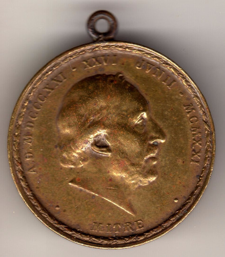 Medalla Mitre Centenario De Su Nacimiento 1821 - 1921
