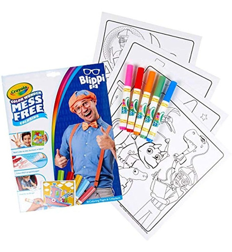 Crayola Blippi, Color Wonder Mess Free Coloring Pages & Mark