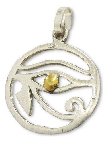 Dije Plata 925 Y Oro, Para Mujer, Ojo De Horus Calado Rega 