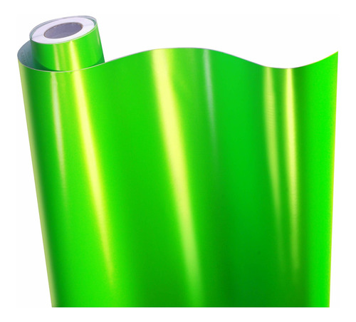 Vvivid+ Premium Rollo De Pvc De Color Verde Manzana Satinado