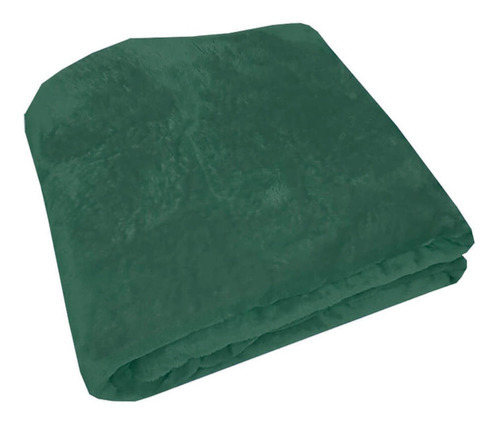 Cobertor Manta Frio Casal Inverno Liso Microfibra Cor Verde Selva