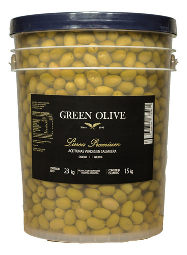Aceitunas Verdes N° 000 X 15 Kg. Esc. Balde
