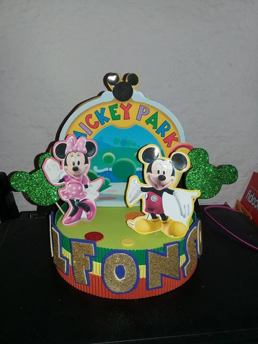 Centros De Torta Cumpleaños Mickey Patrulla Canina Minnie