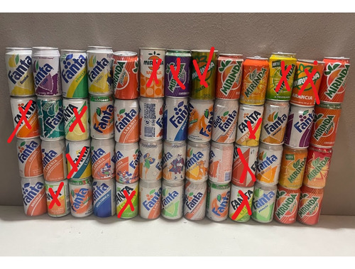 Lote De Latas Antiguas Gaseosas Sprite Fanta Schweppes Crush