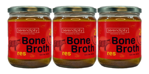 Caldo De Huesos Orgánico 3 Pzas Sabor Variado Bone Broth