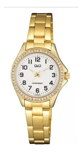 Reloj Mujer Dorado Qyq Original Acero Quirúrgico