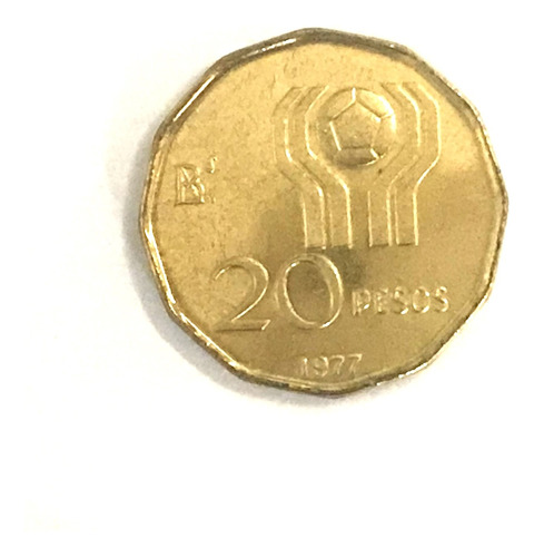 Monedas Argentinas: 20 Pesos 1977 Mundial 78 Sin Circular