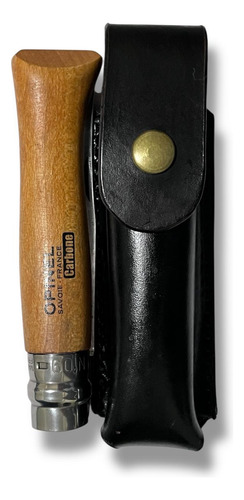 Funda De Cuero Para Navaja Opinel N9- Estuche Elegante Negro
