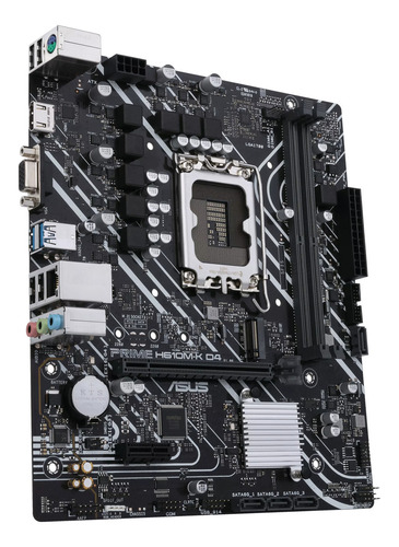 Motherboard Asus Prime H610m-k D4 Csm Ddr4 Intel 1700 12va Color Negro