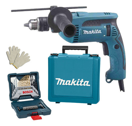 Furadeira Impacto 1/2 760w Makita Hp1640k + Acessórios