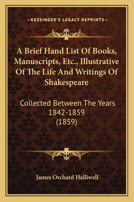 Libro A Brief Hand List Of Books, Manuscripts, Etc., Illu...