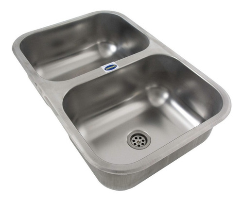 Imagen 2 de 10 de Pileta Bacha Acero Inoxidable 57x37cm Profunda Doble Dhinox