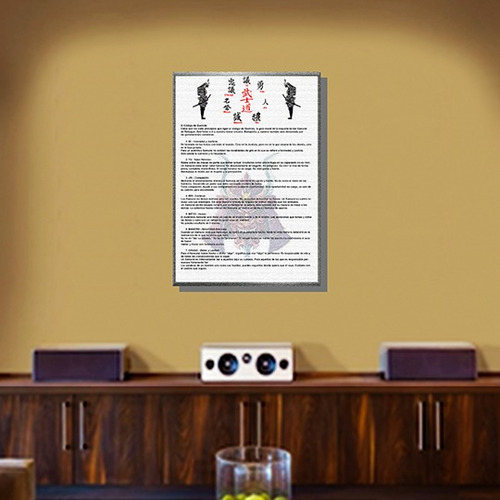 Póster Pergamino Código Samurai Bushido 7 Virtudes 42x30 Cm.