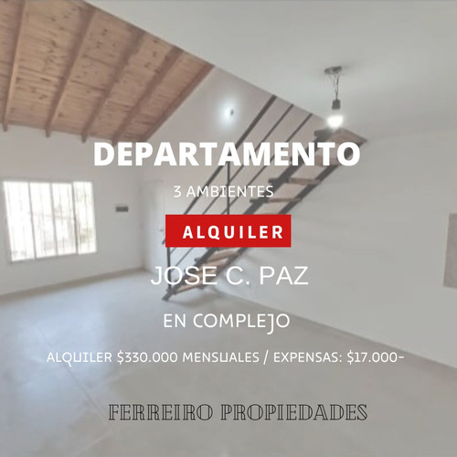 Alquiler De Departamento 3 Ambientes En Jose C Paz
