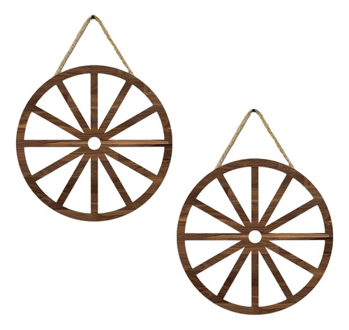 2 Ruedas De Carreta De Madera, Rueda De Madera For Colgar