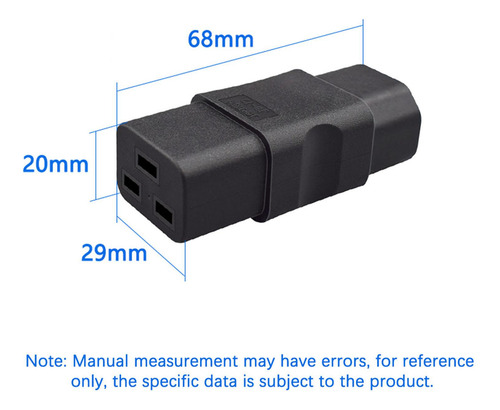 3 Adaptador De Alimentação Iec320 C14 Para C19, Plugue De