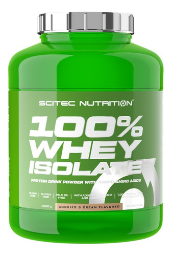 Proteina 100% Whey Isolate 80 Sv Cookies Scitec Nutrition
