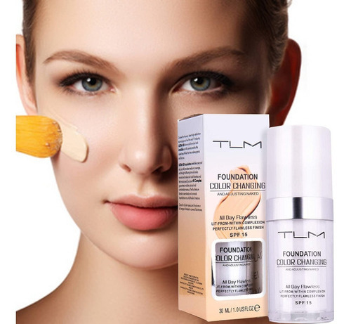 Base De Maquillaje Tlm-cambia De Color Contacto Con La Piel Tono Blanco