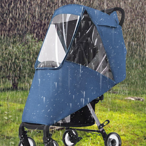 Funda De Lluvia Para Cochecito Accesorio Impermeable Azul