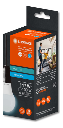Kit 10 Lampadas Led Cla100 17w 6500k 1521lm E27 - Osram