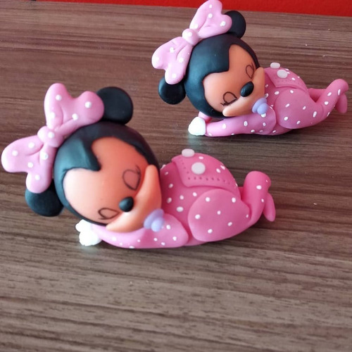 Minnie Bebé Souvenir En Porcelana Fría