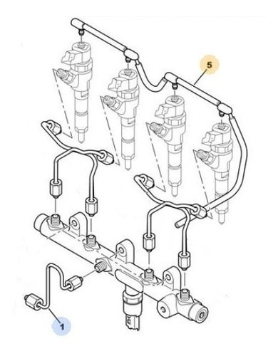 Tubo Combustible Peugeot 307 2.0 Td