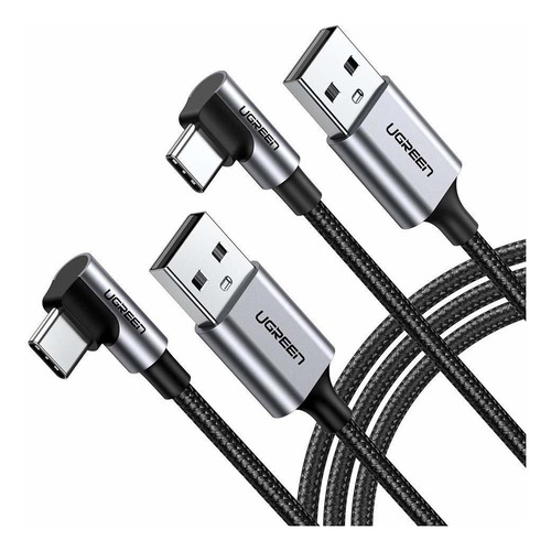 2 Cables Usb-a A Usb-c En Angulo 1.8mt Ugreen -n61d