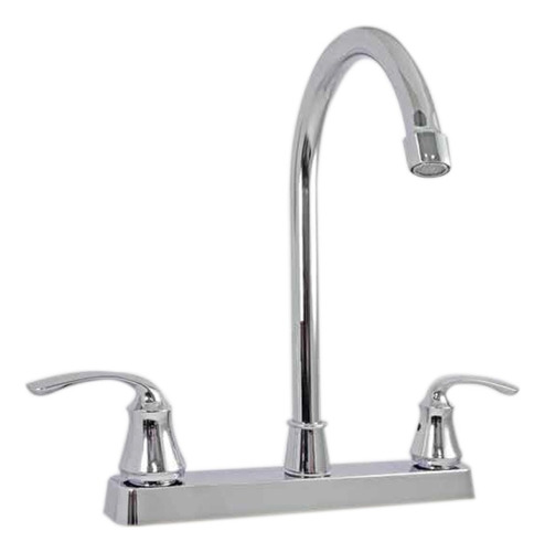 Grifo Mezclador Doble Comando Fontanery 11016 Plateado Acabado Cromado