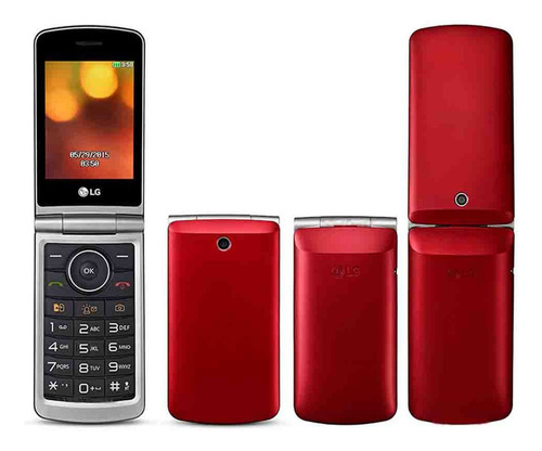 Celular Básico Lg G360 Con Tapa - Teclas Y Pantalla Grande ! Rojo Vino