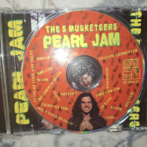 Pearl Jam The 5 Musketeers Cd Unofficial Bootleg Edición Limitada