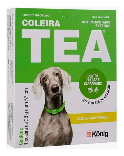 Coleira Antipulgas Tea 327 P/ Cães Porte Grande 38g Konig