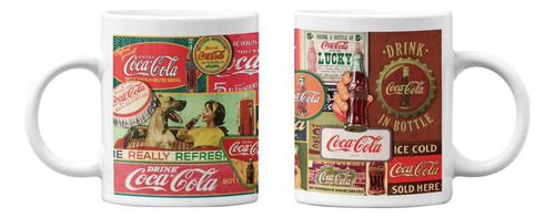 Tazones Tazas Blancas Coca-cola Vintage