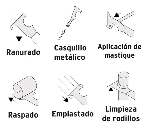 Espátula 2-1/2'', Rígida De 5 Usos, Acero Inoxidable 15855
