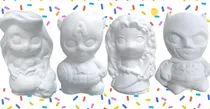 Comprar 10 Alcancías Sin Pintar Infantiles Varios Personajes Varios Personajes Sin Pintar