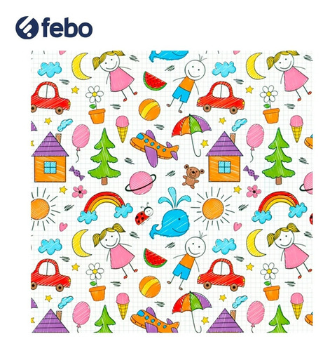 Imagen 6 de 7 de Papel De Regalo Hoja 100x70cm Varios Diseños Infantil Febo