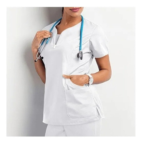 Bata Elástica De Enfermera Cirujana Conjunto Uniforme Médico