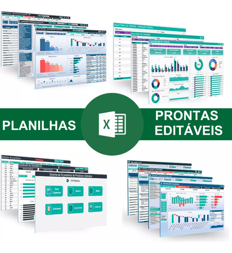 Pacote 1000 Planilhas Excel Gestao De Caixa Contas E Estoque