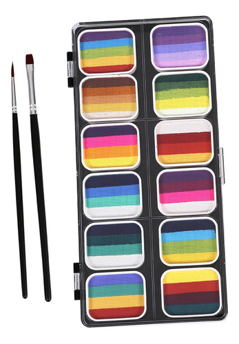 Face Body Paint Kit 12 Pinturas A Base De Agua Para Fiestas