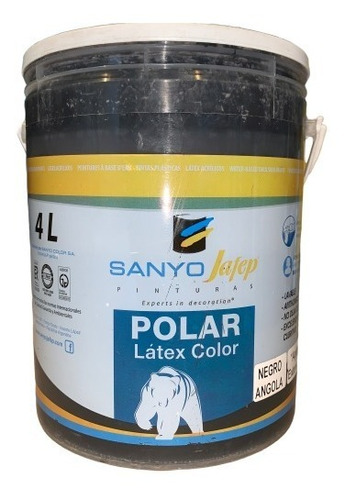 Pintura Sanyo Jafep Polar Latex Color X 1lts (negro)
