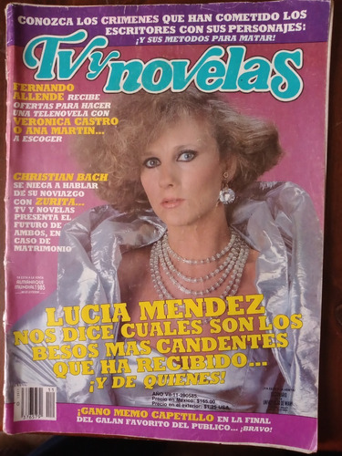 Lucia Mendez En Revista Tvynovelas Christian Bach 1985