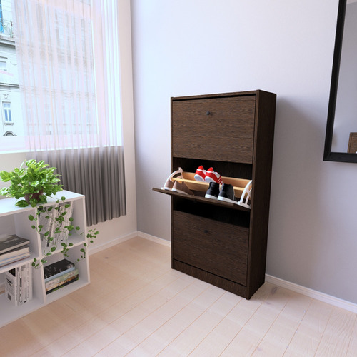 Zapatero Botinero 18 Pares Mueble Organizador Blanco Hogar Roble