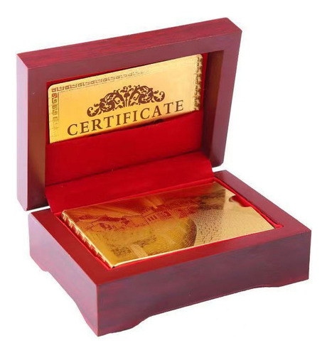 Hh Baraja De Cartas De Póquer De Lujo De Oro De 24 Quilates